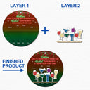 Voici une autre année de liens - Cadeau de Noël pour les meilleurs amis - Décoration en bois personnalisée à 2 couches