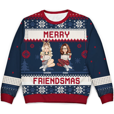 Joyeux Noël entre amis ! Cadeau de Noël pour vos amis ! Pull moche unisexe personnalisé
