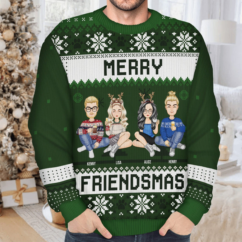 Pull de Noël pour Femme Vert Happy Holidays – Pulls de Noel Pull de Noël pour Femme Vert Happy Holidays – Pulls de Noel