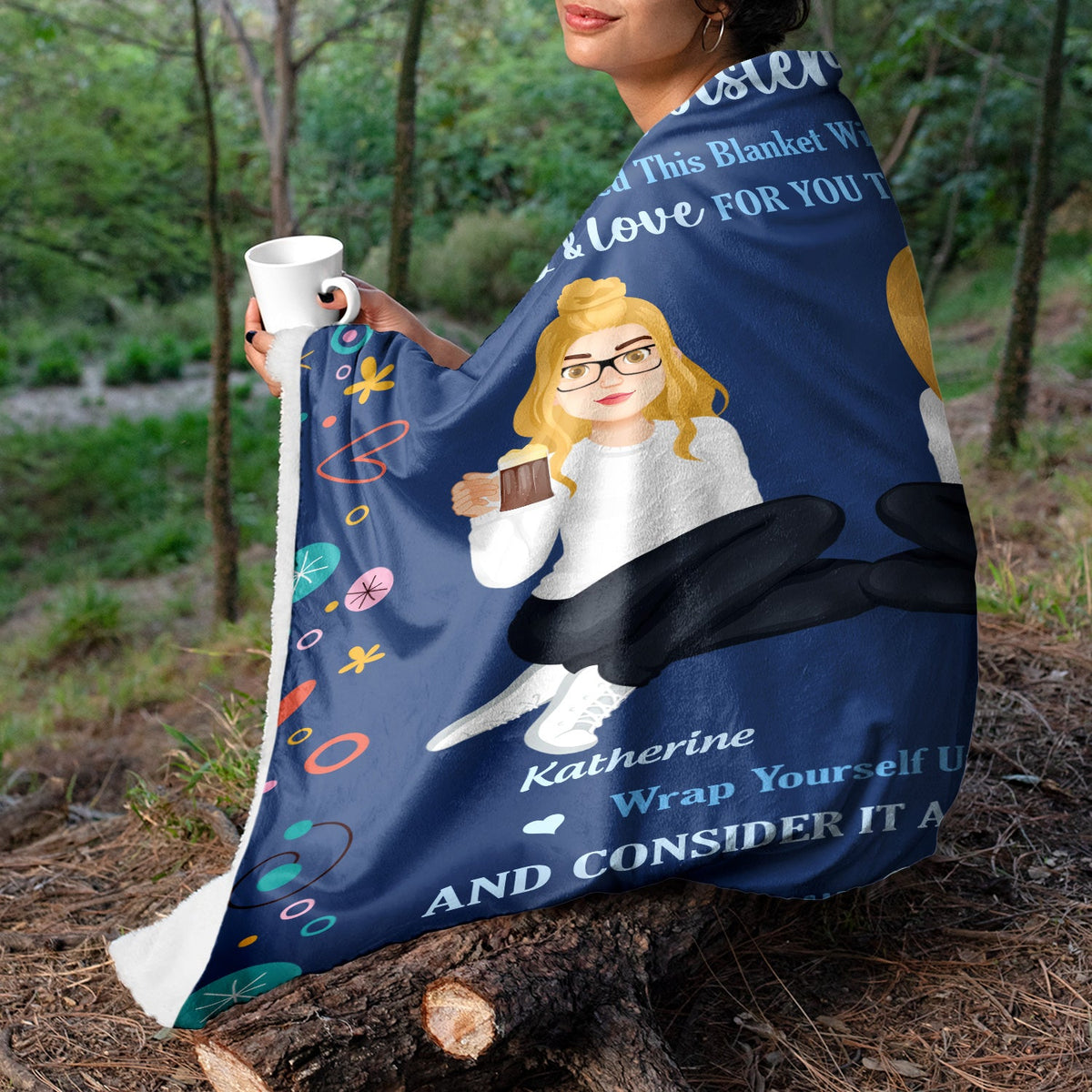 Filled This Blanket With Hugs And Love - Gift For Sisters, Siblings - Personalized Fleece Blanket