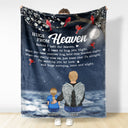 Hugs From Heaven Memorial - Sympathy Gift To Comfort Those Grieving The Loss Of A Loved One - Personalized Fleece Blanket