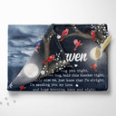 Hugs From Heaven Memorial - Sympathy Gift To Comfort Those Grieving The Loss Of A Loved One - Personalized Fleece Blanket