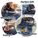 Hugs From Heaven Memorial - Sympathy Gift To Comfort Those Grieving The Loss Of A Loved One - Personalized Fleece Blanket