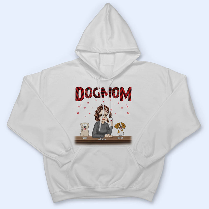 Dog Mom Red Pattern - Gift For Dog Lovers - Personalized Sweatshirt