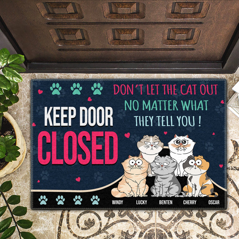 All Visitors Must Be Approved By Cats - Gift For Cat Lovers - Personalized Doormat