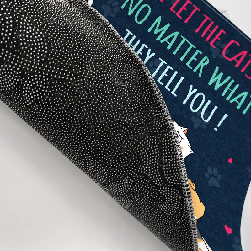 All Visitors Must Be Approved By Cats - Gift For Cat Lovers - Personalized Doormat