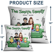 Cartoon Family - Gift For Family - Personalized Pillow