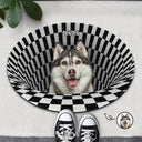 Custom Photo Dog Cat 3D Vision - Gift For Pet Lovers - Personalized Custom Shaped Doormat