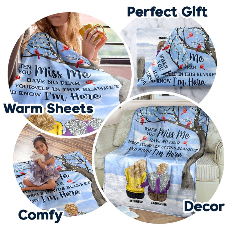 When You Miss Me Have No Fear - Memorial Sympathy Gift - Personalized Fleece Blanket