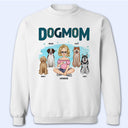 Dog Mom Blue Pattern - Gift For Dog Lovers - Personalized Sweatshirt