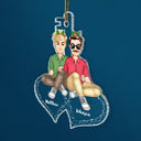 Couples Love Key - Christmas Gift For Couples - Personalized Cutout Acrylic Ornament