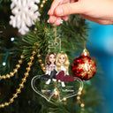 Couples Love Key - Christmas Gift For Couples - Personalized Cutout Acrylic Ornament
