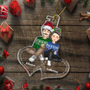 Couples Love Key - Christmas Gift For Couples - Personalized Cutout Acrylic Ornament