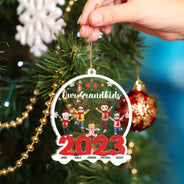 Nos petits-enfants 2023 - Cadeau de Noël pour grands-parents - Décoration acrylique personnalisée