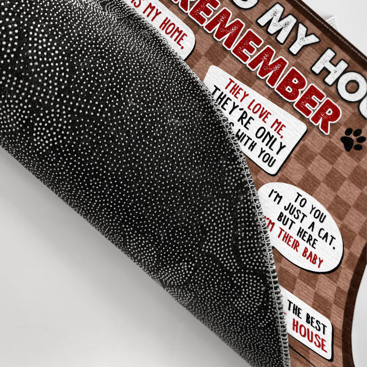 When Visiting Our House Please Remember - Decor Gift For Cat Lovers - Personalized Doormat