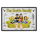 Paillasson personnalisé « Maison douce avec animal » – Cadeau pour la famille