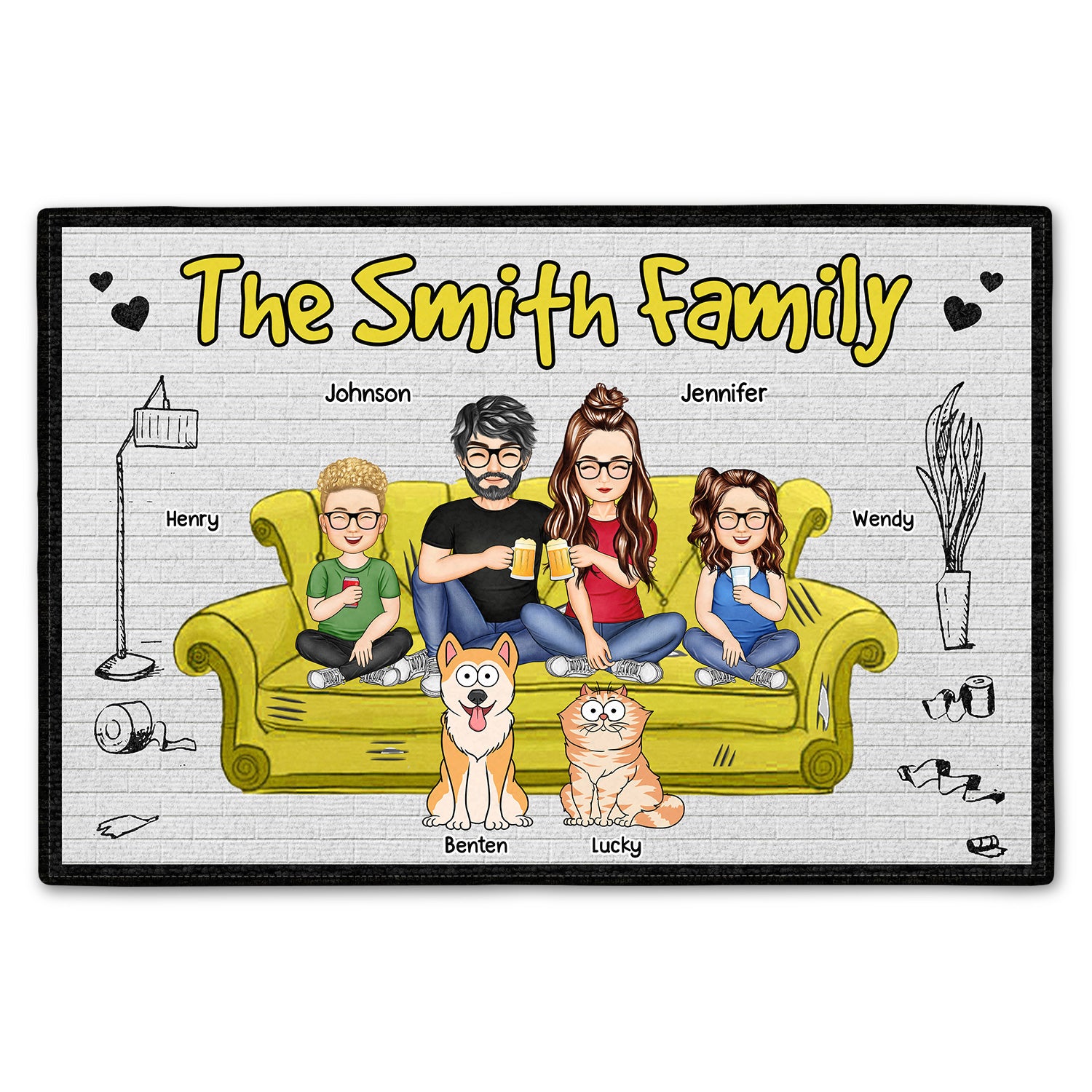 Sweet Home With Pet - Gift For Family - Personalized Doormat