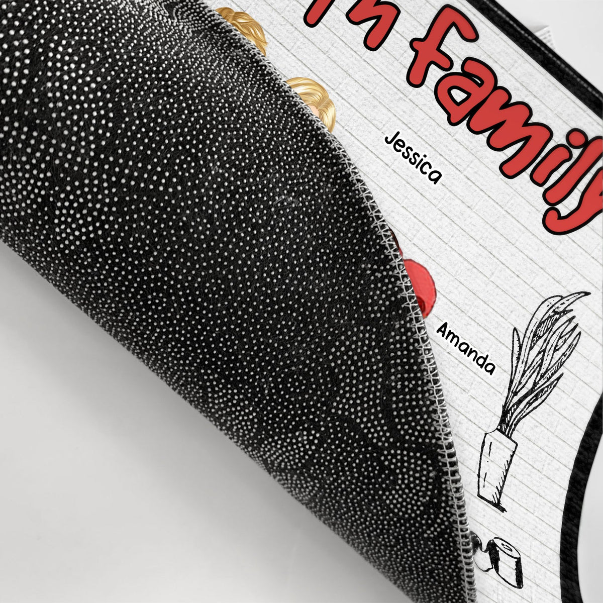 Paillasson personnalisé « Maison douce avec animal » – Cadeau pour la famille