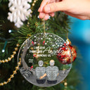 Angels Among Us - Memorial Christmas Gift - Personalized Circle Acrylic Ornament