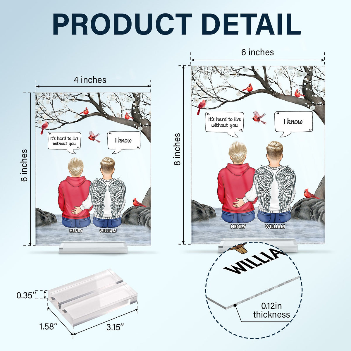 I Still Talk About You - Memorial Gift - Personalized Vertical Rectangle Acrylic Plaque