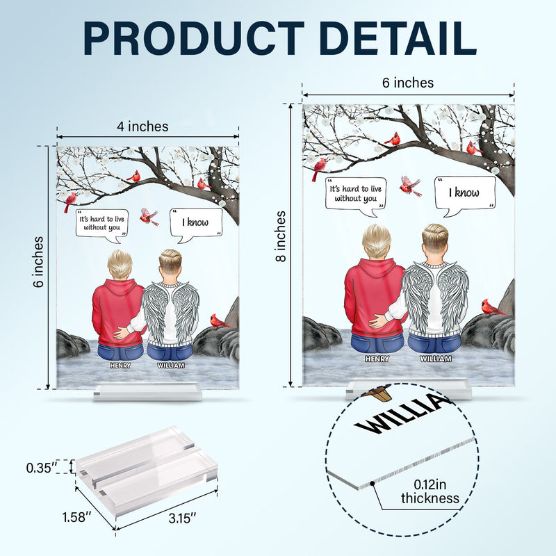 I Still Talk About You - Memorial Gift - Personalized Vertical Rectangle Acrylic Plaque