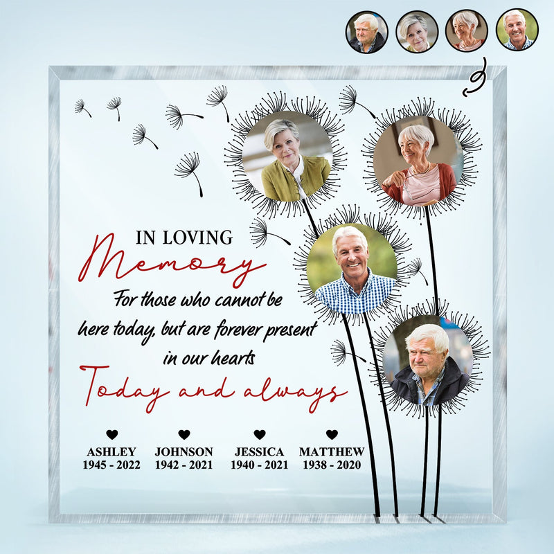 Custom Photo For Those Who Can Not Be Here - Memorial Gift For Special Days - Personalized Square Shaped Acrylic Plaque