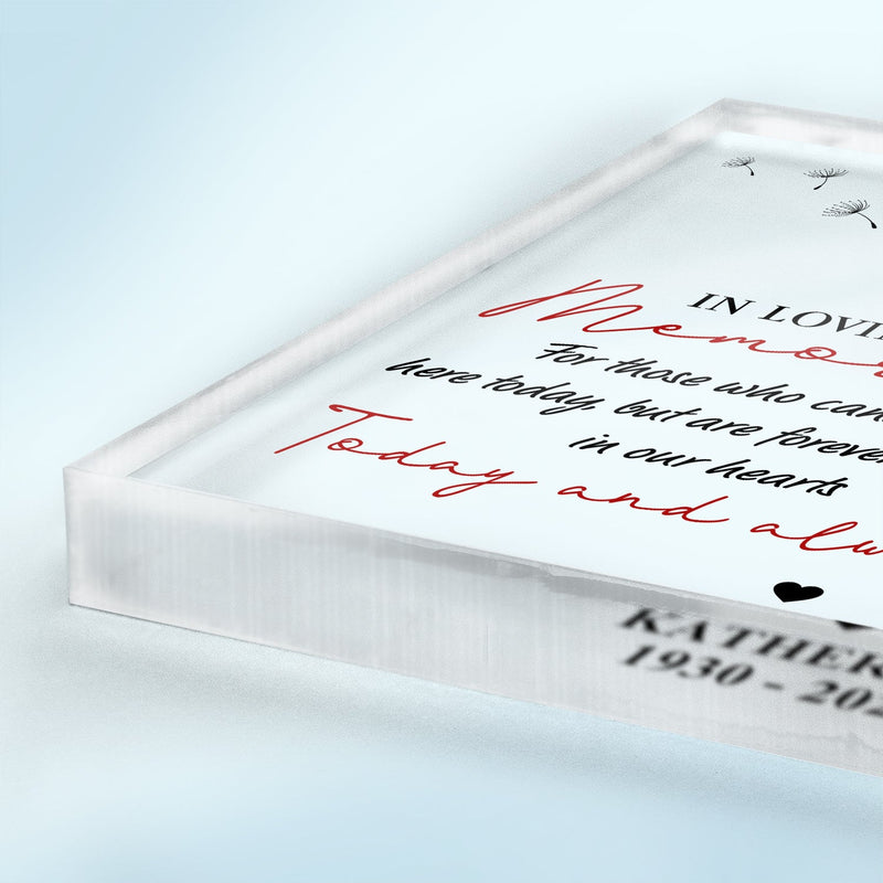 Custom Photo For Those Who Can Not Be Here - Memorial Gift For Special Days - Personalized Square Shaped Acrylic Plaque