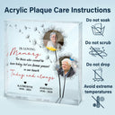 Custom Photo For Those Who Can Not Be Here - Memorial Gift For Special Days - Personalized Square Shaped Acrylic Plaque