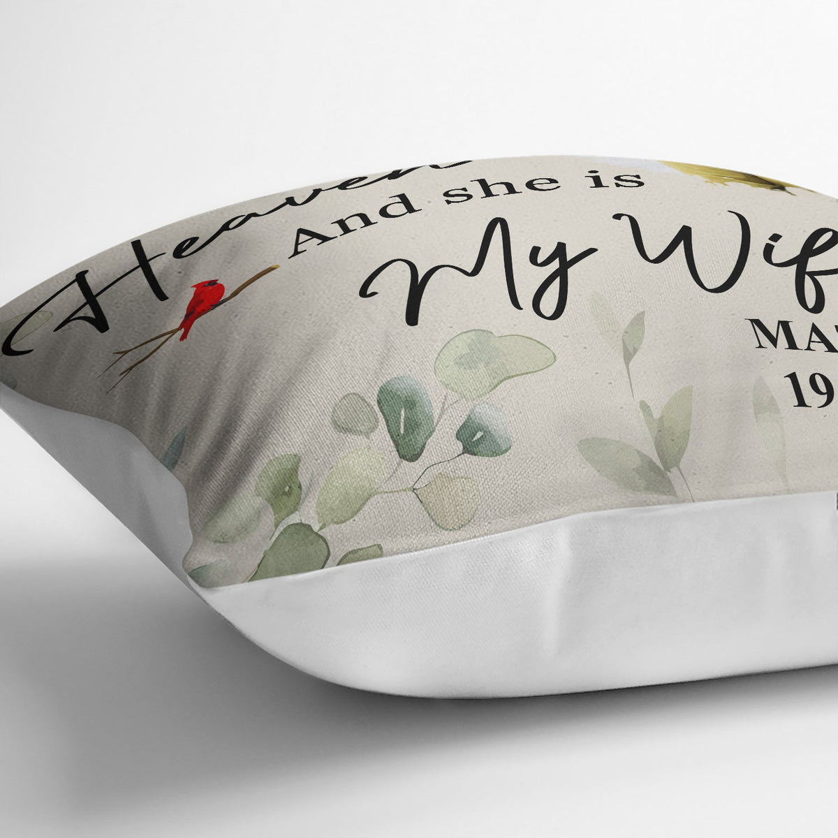 Custom Photo A Big Piece Of My Heart - Memorial Gift - Personalized Pillow