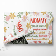 Photo personnalisée « Je ne suis peut-être qu'une bosse » - Cadeau de fête prénatale, cadeau pour la première maman - Couverture polaire personnalisée