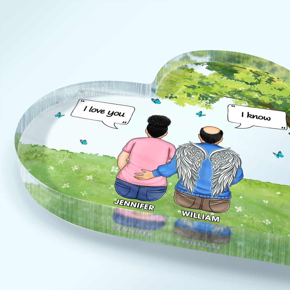 It's So Hard To Say Goodbye - Memorial Gift - Personalized Heart Shaped Acrylic Plaque