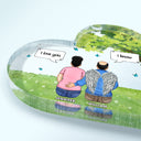 It's So Hard To Say Goodbye - Memorial Gift - Personalized Heart Shaped Acrylic Plaque