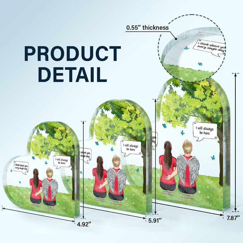 It's So Hard To Say Goodbye - Memorial Gift - Personalized Heart Shaped Acrylic Plaque