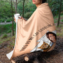 Custom Photo Cat Dog Cuddling Blanket - Gift For Pet Lovers - Personalized Fleece Blanket