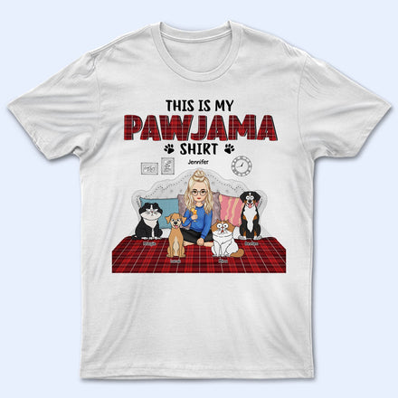 T-shirt « This Is My Pawjama » - Cadeau pour les amoureux des animaux - T-shirt personnalisé