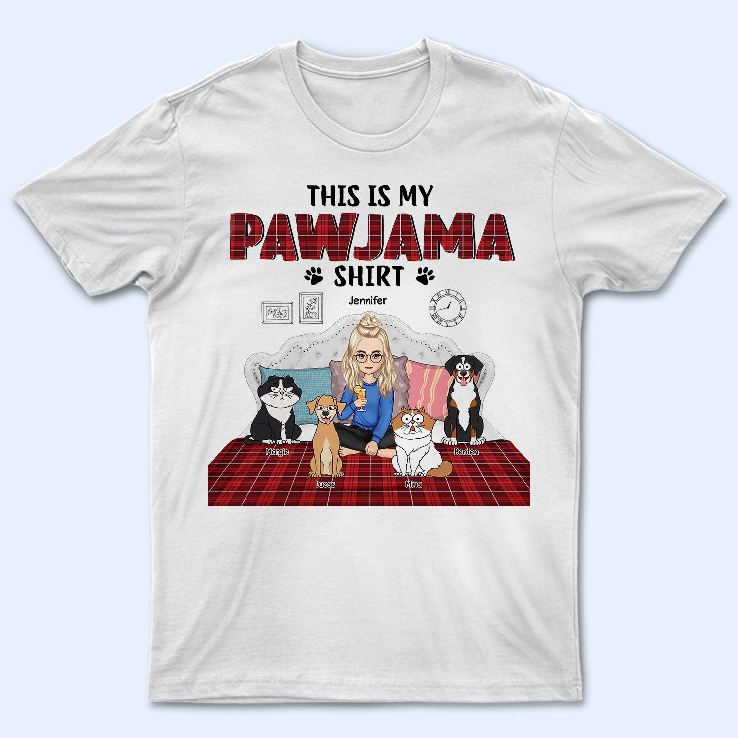 This Is My Pawjama Shirt - Gift For Pet Lovers - Personalized T Shirt