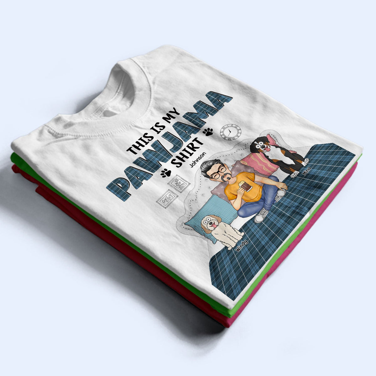 T-shirt « This Is My Pawjama » - Cadeau pour les amoureux des animaux - T-shirt personnalisé