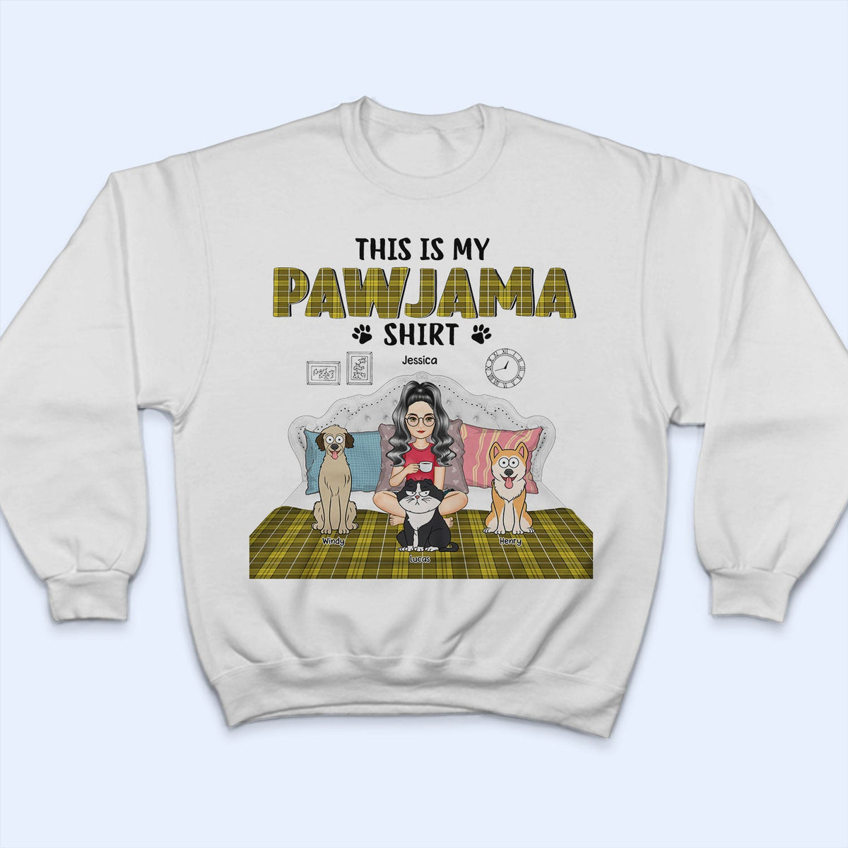 T-shirt « This Is My Pawjama » - Cadeau pour les amoureux des animaux - T-shirt personnalisé