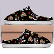 Custom Photo I Woof You - Gift For Dog Lovers - Personalized Fluffy Slippers