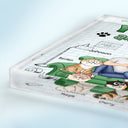 You And Me And The Cats - Gift For Cat Lovers - Personalized Square Shaped Acrylic Plaque