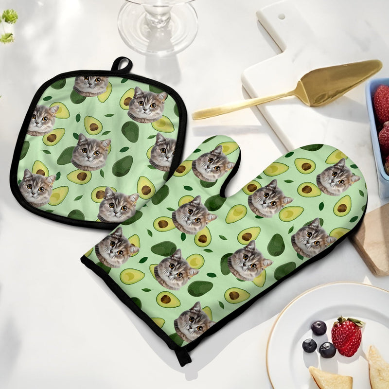 Custom Photo Pet Face - Gift For Pet Lovers - Personalized Oven Mitts, Pot Holders