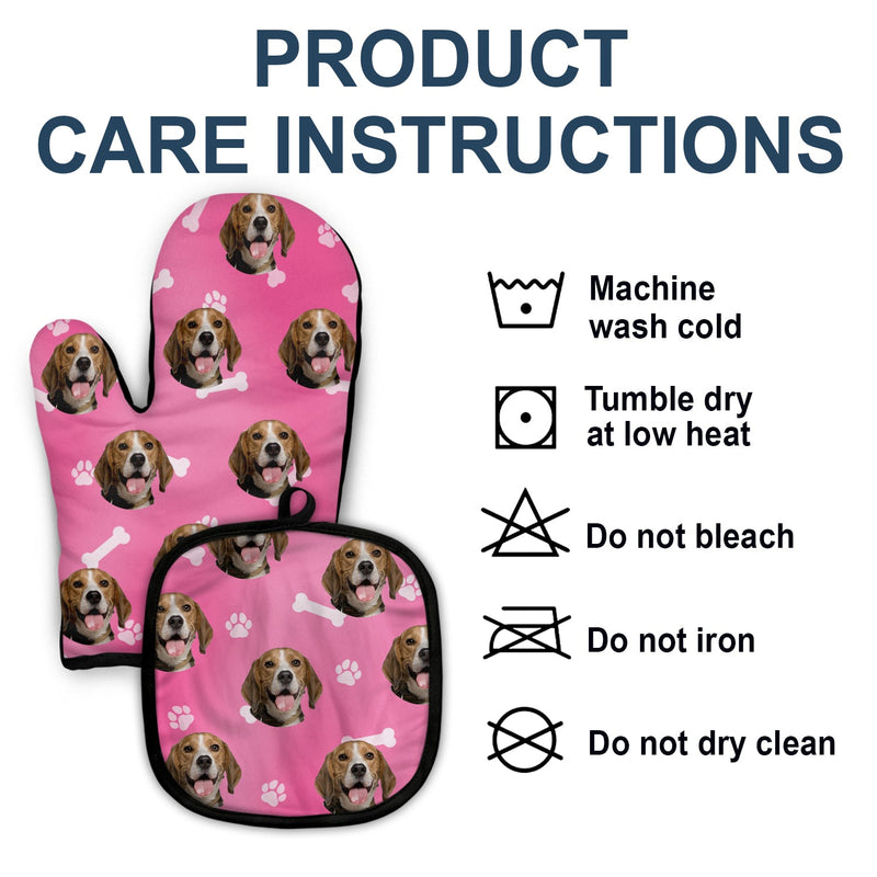 Custom Photo Pet Face - Gift For Pet Lovers - Personalized Oven Mitts, Pot Holders