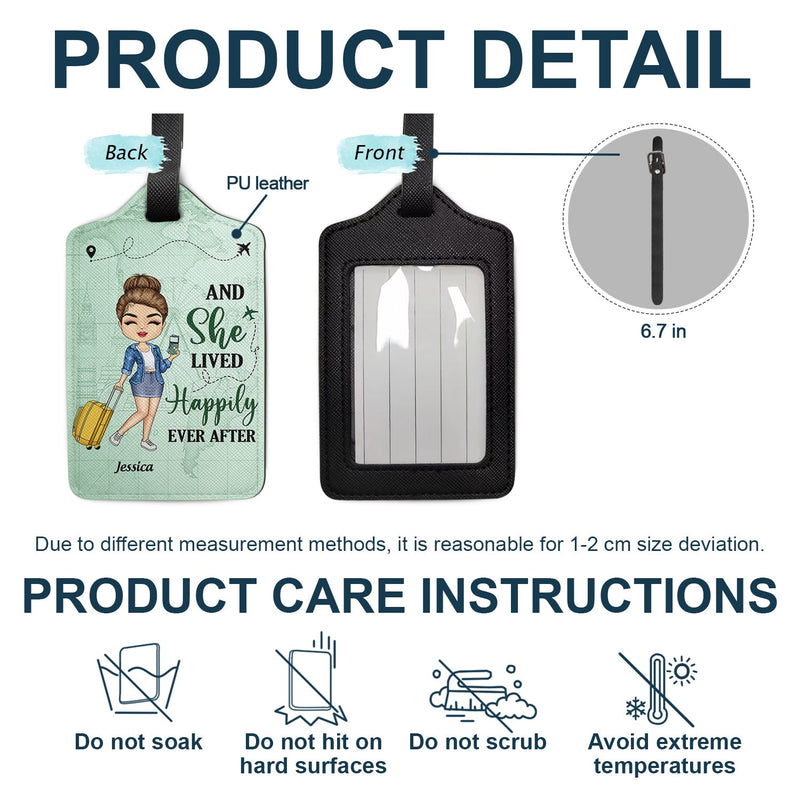 Juste une fille ou un garçon qui aime voyager - Cadeau pour les amoureux du voyage - Étiquette de bagage personnalisée