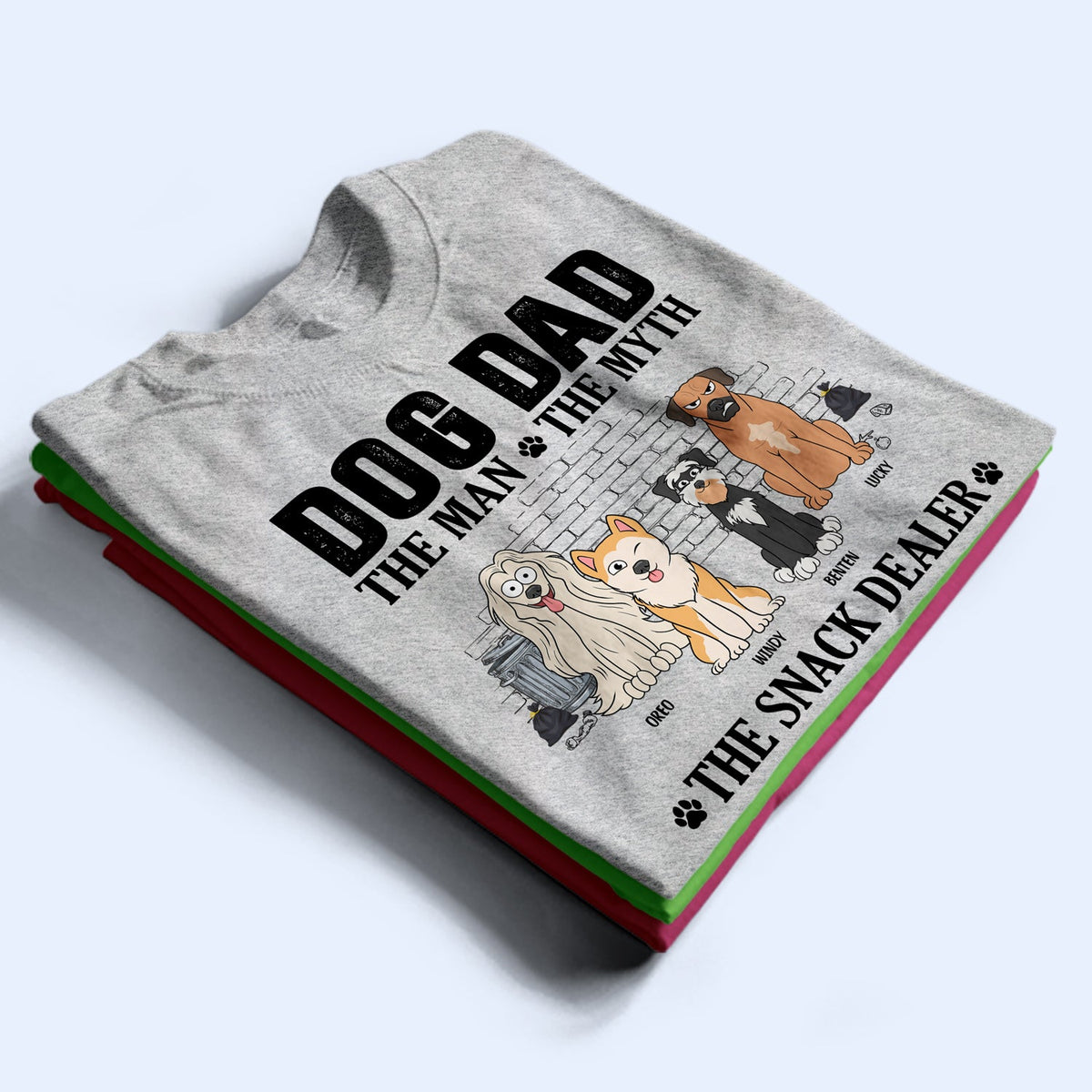 The Man The Myth The Snack Dealer - Gift For Dog Dad - Personalized T Shirt