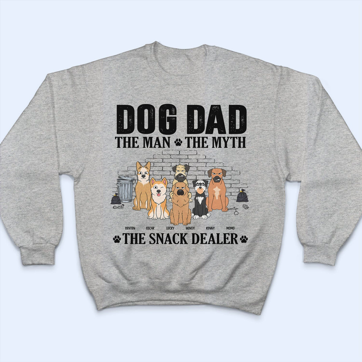 The Man The Myth The Snack Dealer - Gift For Dog Dad - Personalized T Shirt