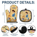 Too Hot To Handle - Gift For Women, Mom, Mother - Personalized Oven Mitts, Pot Holders