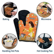Trop chaud pour être manipulé - Cadeau pour femme, maman, mère - Gants de cuisine et maniques personnalisés