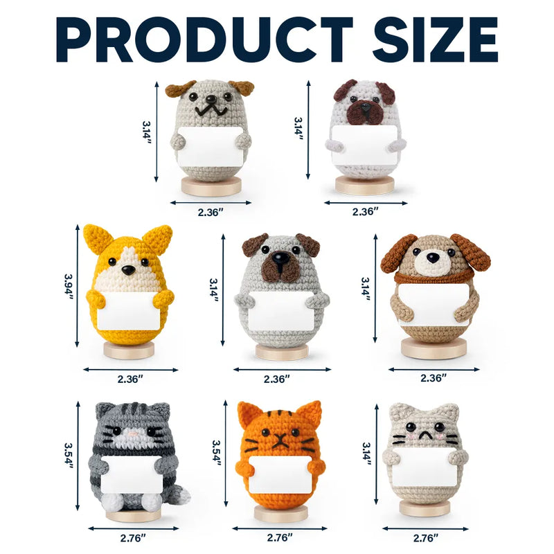 Custom Photo You Are Pawesome - Personalized Doll Crochet With Custom Card