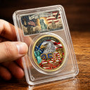 America 250th,Independence Day,Gift For Yourself,Proud,Custom Text - Stars And Stripes 4th of July America 250th Anniversary - Personalized Commemorative Keepsake Coin