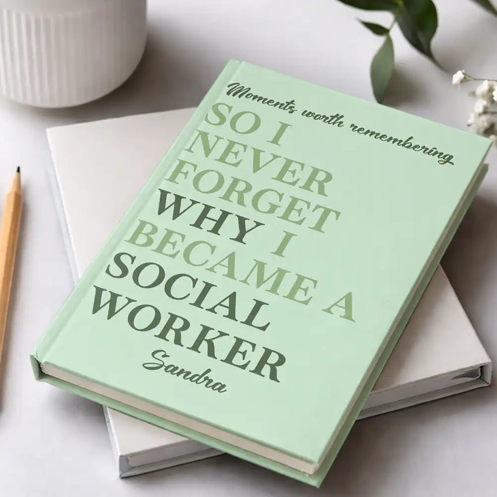 Custom Text,Gift For Colleagues,Inspirational,Top Market - Appreciation Gift For Coworker, Teacher, Nurse, Social Worker - Personalized Moments Worth Remembering Hardcover Journal